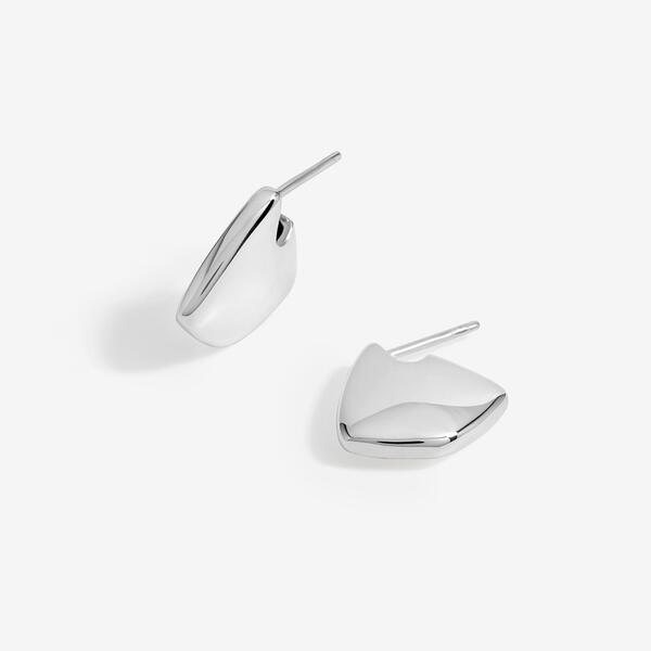 シンプリーシルバー レディース アクセサリー ピアス・イヤリング Simply Silver Sterling Silver 925 Polished Angular Hoop Earringsilver シルバー
