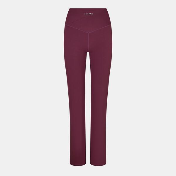 ユーエスエープロ レディース ボトムス カジュアルパンツ フレア USA Pro Wrap Flare Leg Womens Dark Cherry