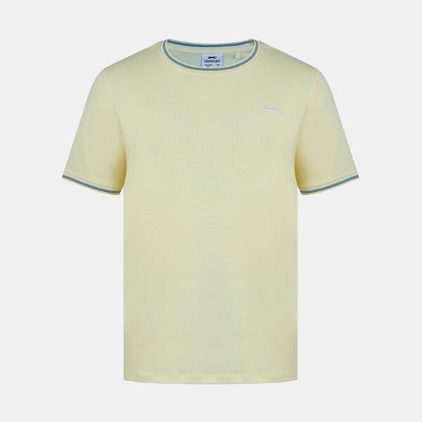 スラセンジャー メンズ トップス Tシャツ Slazenger Tipped T-Shirt Mens Light Yellow イエロー