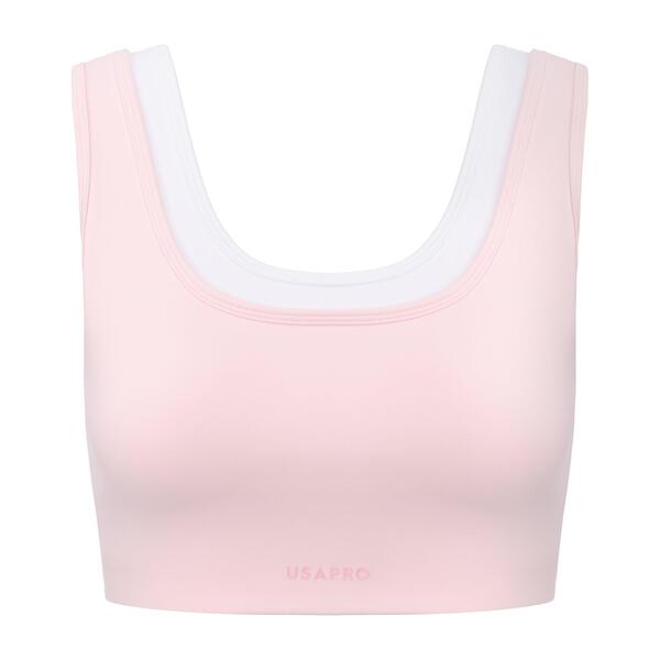 ユーエスエープロ レディース トップス シャツ USA Pro USA Pro Mock Layer Bra womens Light Pink ピンク