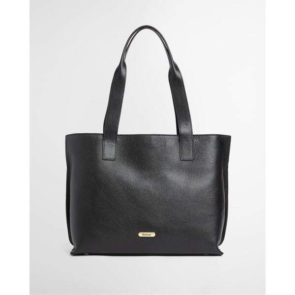 バブアー レディース バッグ レザー Barbour Women's Alder Leather Tote Bag Black ブラック