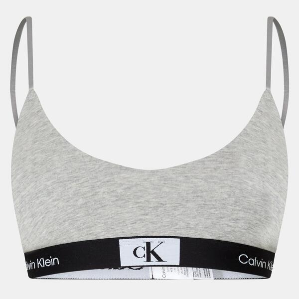 カルバンクライン レディース アンダーウェア ブラジャー Calvin Klein Women's Unlined Non Wired Triangle Bralette Grey Heather グレー