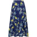 ユミキム レディース スカート ボトムス Pineapple Print Frill Skirt Blue