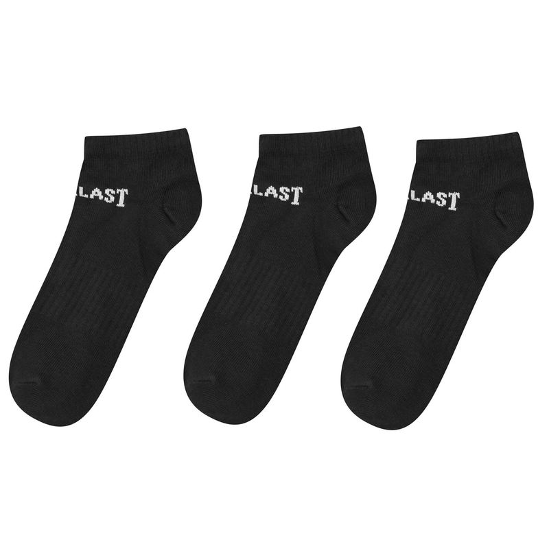 yz Go[Xg fB[X C A_[EFA 3 Pack Trainer Socks Ladies Black