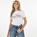 【送料無料】 ジャック ウィルス レディース ナイトウェア アンダーウェア Forstal Boyfriend Logo T-Shirt White