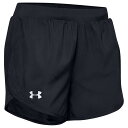 【送料無料】 アンダーアーマー レディース ハーフパンツ・ショーツ ボトムス Fly By 2 Shorts Womens Black(4)