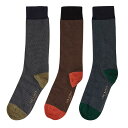 【送料無料】 テッドベーカー メンズ 靴下 アンダーウェア Gift Box Crew Socks 3 Pack Blue Multi