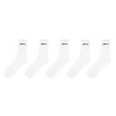 【送料無料】 スラセンジャー メンズ 靴下 アンダーウェア 5 Pack Crew Socks Mens White