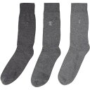 yz vO Y C A_[EFA 3 Pack Plain Socks Grey