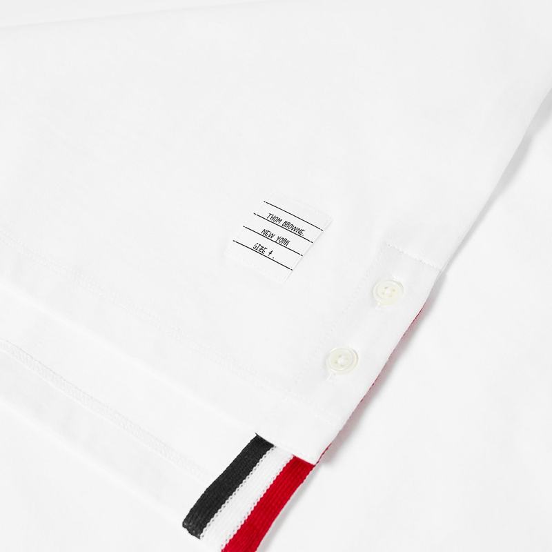 トムブラウン メンズ Tシャツ トップス Thom Browne Medium Weight Jersey Pocket Tee White