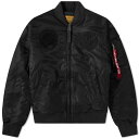 【送料無料】 アルファインダストリーズ メンズ ジャケット ブルゾン アウター Alpha Industries MA-1 VF NASA Jacket All Black