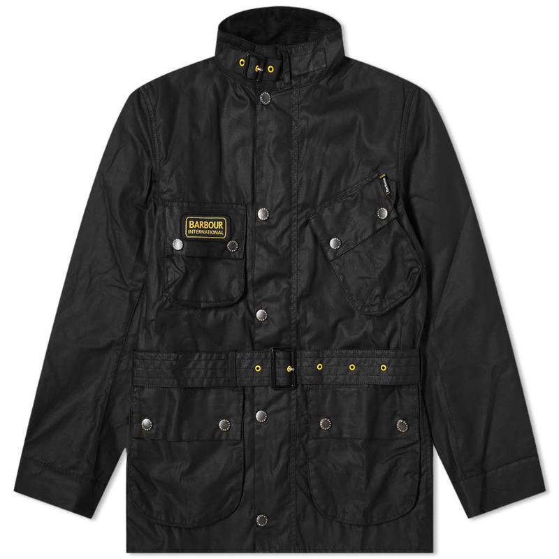 【送料無料】 バーブァー メンズ ジャケット ブルゾン アウター Barbour International Slim International Wax Jacket Black