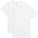 【送料無料】 エドウィン メンズ Tシャツ トップス Edwin Double Pack T-Shirt White