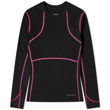 アークテリクス レディース Tシャツ トップス Arc'teryx System A Long Sleeve Alesa Tee Black