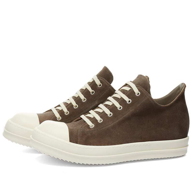 リックオウエンス メンズ スニーカー シューズ Rick Owens Suede Low Sneaker Dust & White