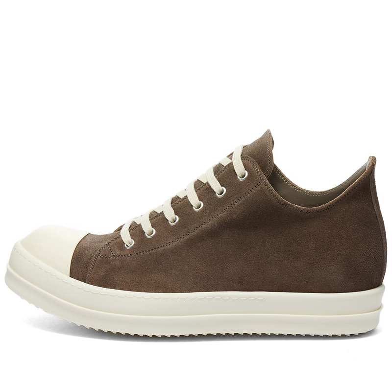 リックオウエンス メンズ スニーカー シューズ Rick Owens Suede Low Sneaker Dust & White