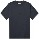 【送料無料】 アクネ ストゥディオズ レディース Tシャツ トップス Acne Studios Logo Tee Black
