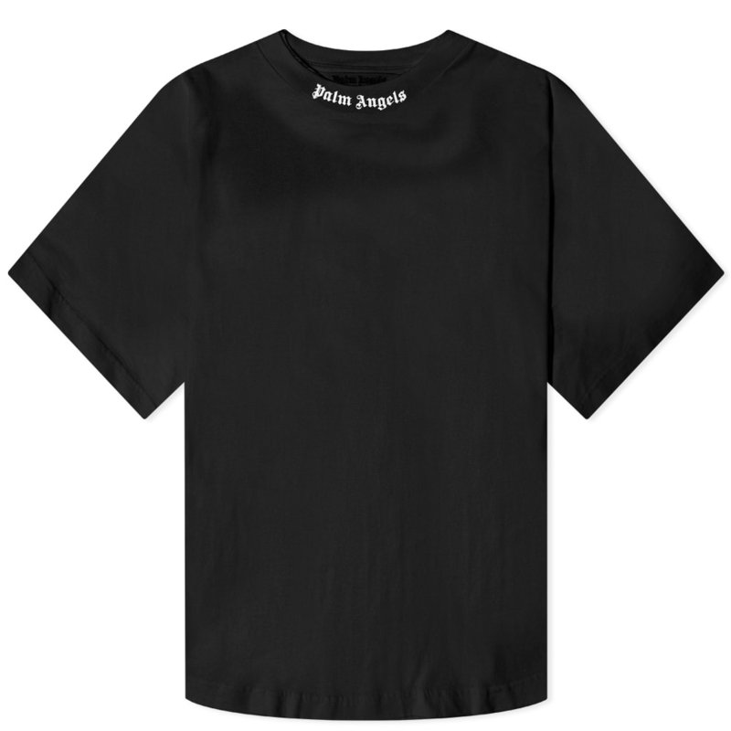 パーム・エンジェルス レディース Tシャツ トップス Palm Angels Oversized Classic Logo Tee Black & White
