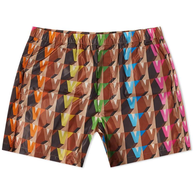 ヴァレンティノ メンズ ハーフパンツ・ショーツ 水着 Valentino Rainbow All Over V Swim Short St. V Cubo Multi