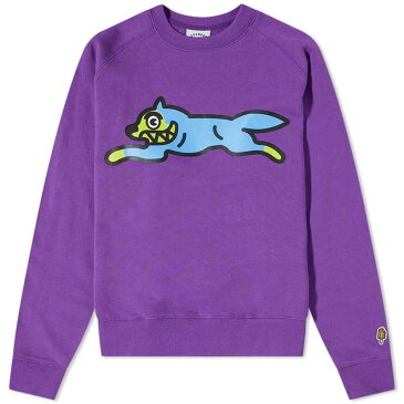 アイスクリーム メンズ パーカー・スウェット アウター ICECREAM Running Dog Crew Sweat Purple