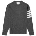 トム・ブラウン 【送料無料】 トムブラウン メンズ ニット・セーター アウター Thom Browne Classic Merino Crew Knit Medium Grey