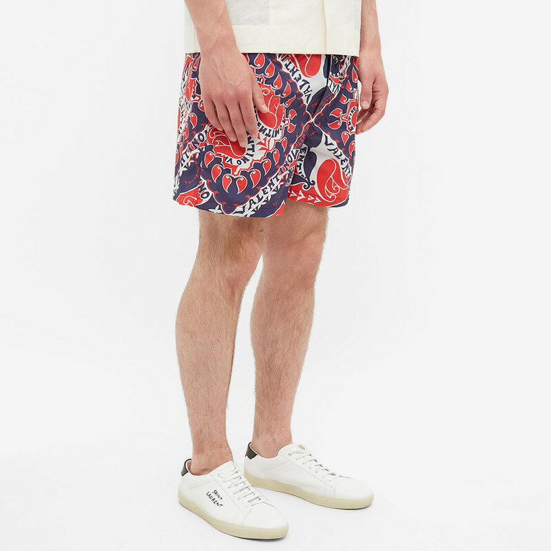 ヴァレンティノ メンズ ハーフパンツ・ショーツ 水着 Valentino Bandana Swim Short St. Bandana Bianco & Blu