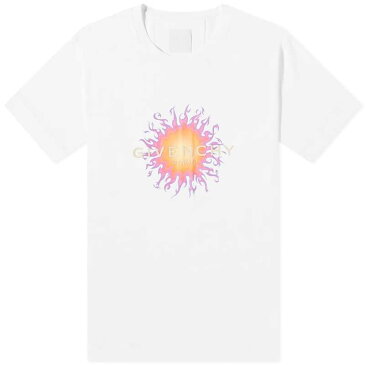 ジバンシー メンズ Tシャツ トップス Givenchy Fireball Logo Tee White