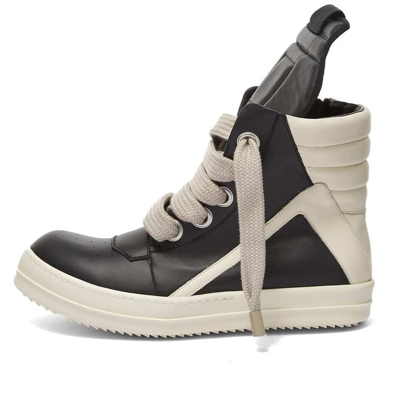 リックオウエンス メンズ スニーカー シューズ Rick Owens Geobasket Oversized Eylet Sneaker Black & White