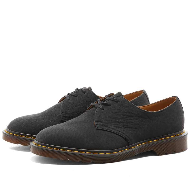 ドクターマーチン メンズ スニーカー シューズ Dr. Martens 1461 3-Eye Shoe - Made In England Black Nubuck