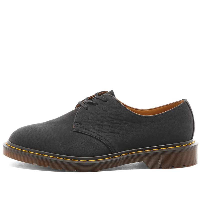 ドクターマーチン メンズ スニーカー シューズ Dr. Martens 1461 3-Eye Shoe - Made In England Black Nubuck