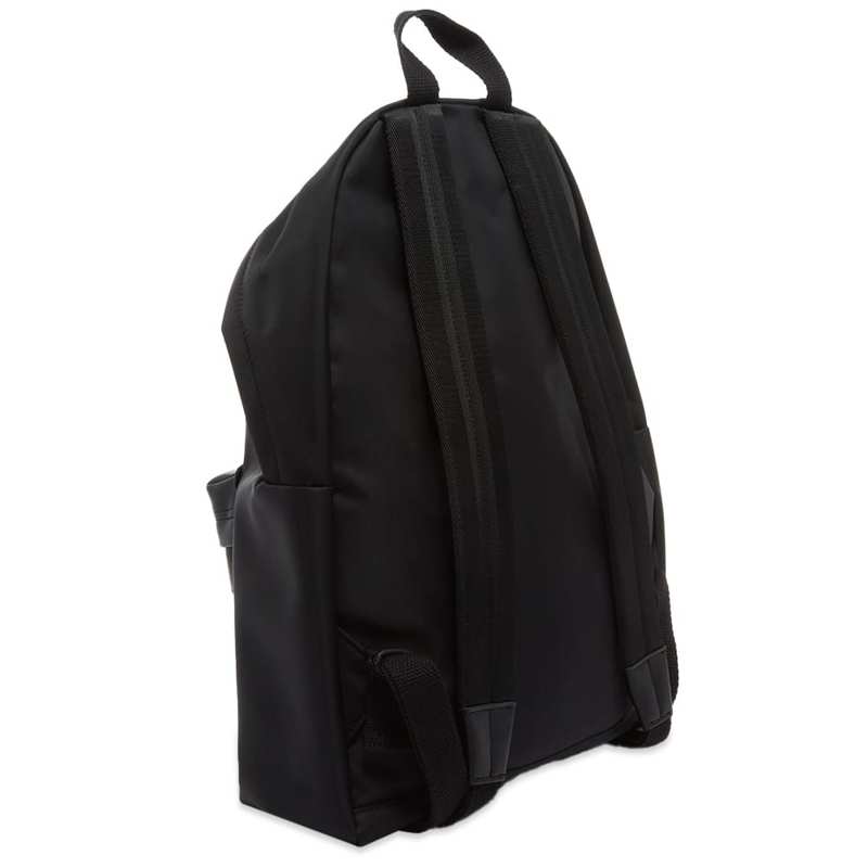 アーペーセー メンズ バックパック・リュックサック バッグ A.P.C. Logo Leather Nylon Backpack Black