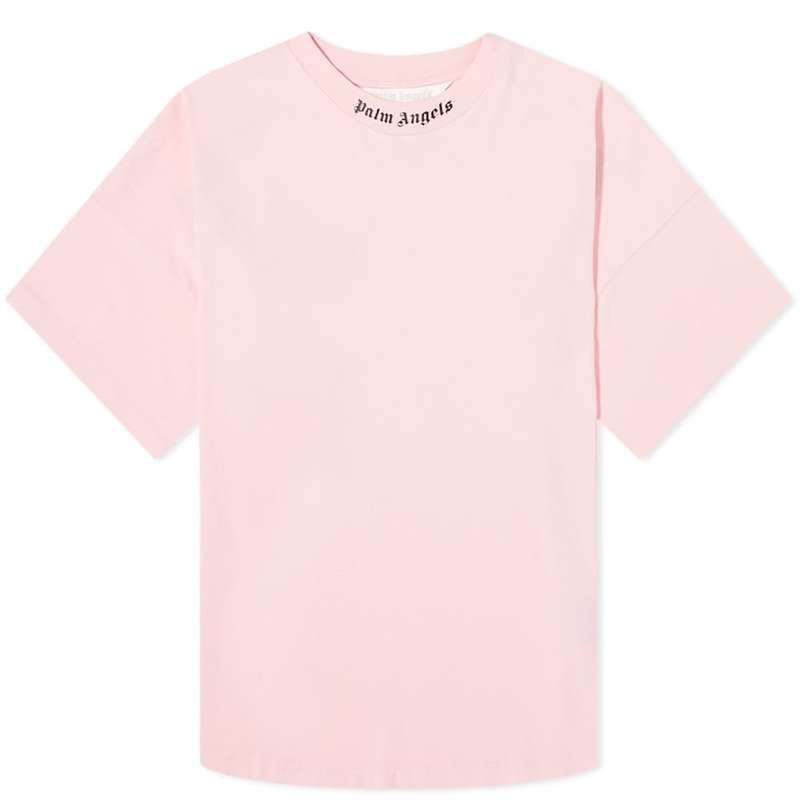 パーム・エンジェルス レディース Tシャツ トップス Palm Angels Classic Logo Over Tee Almond Blossom