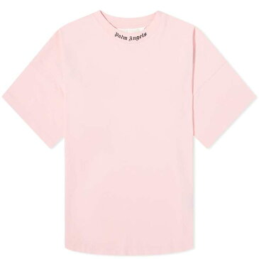 パーム・エンジェルス レディース Tシャツ トップス Palm Angels Classic Logo Over Tee Almond Blossom