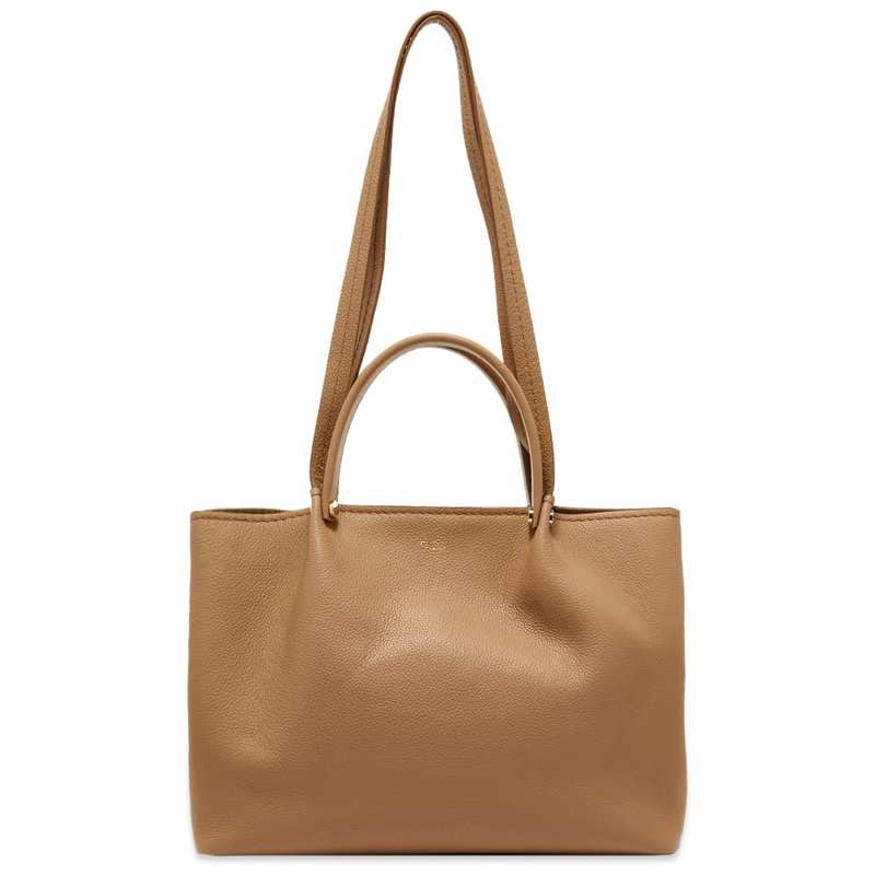 マックスマーラ レディース トートバッグ バッグ Max Mara Large Leather Tote Camel