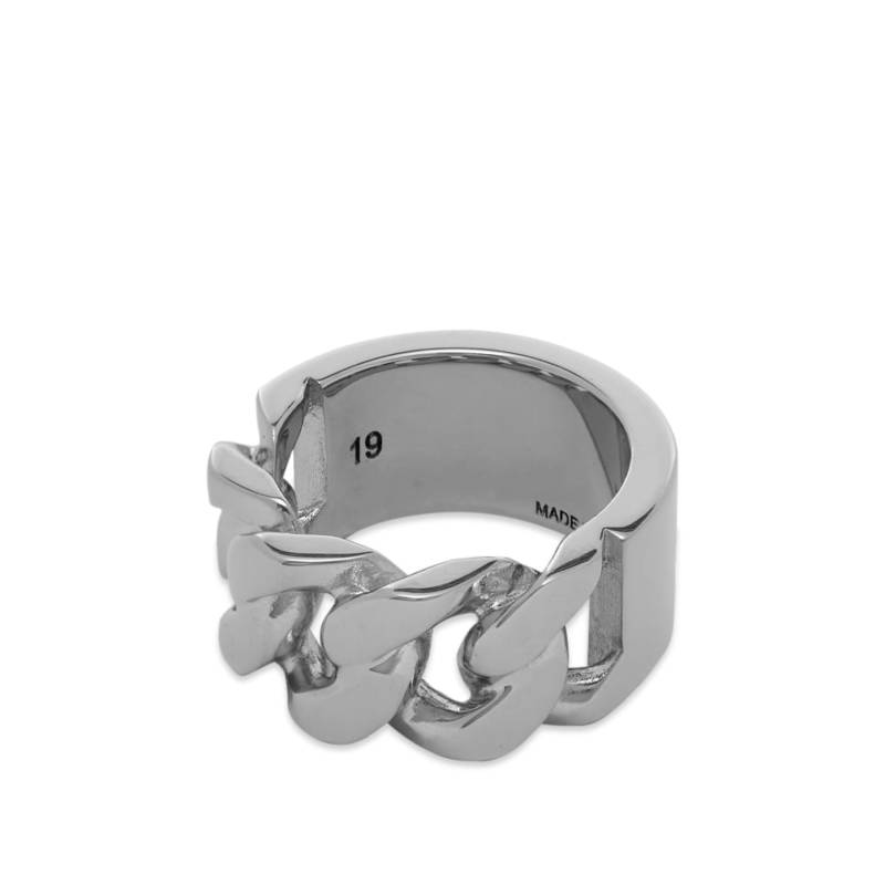 アレキサンダー・マックイーン メンズ リング アクセサリー Alexander McQueen Chain Detail Ring Silver
