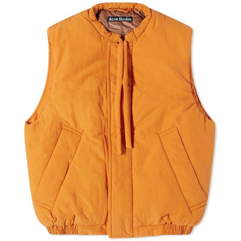 アクネ ストゥディオズ メンズ ベスト アウター Acne Studios Osal Padded Face Vest Pumpkin Orange