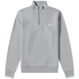 フレッドペリー ジップアップパーカー メンズ 【送料無料】 フレッドペリー メンズ パーカー・スウェット アウター Fred Perry Quarter Zip Sweat SteelMarl