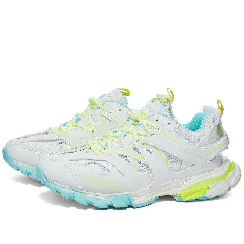 バレンシアガ メンズ スニーカー シューズ Balenciaga Track Sneaker White & Fluo