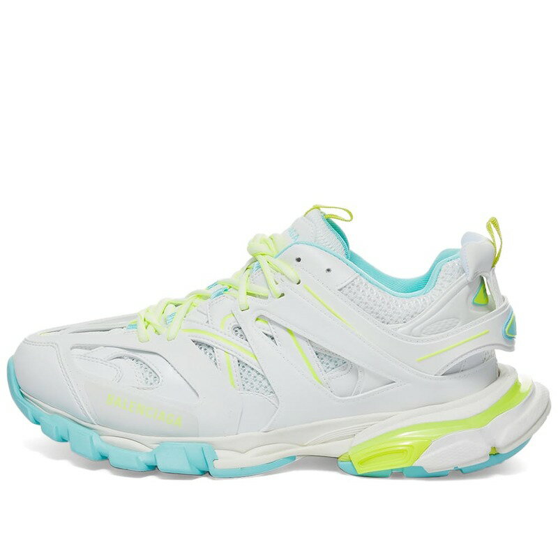 バレンシアガ メンズ スニーカー シューズ Balenciaga Track Sneaker White & Fluo