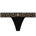 ヴェルサーチ レディース パンツ アンダーウェア Versace Greca Thong Black