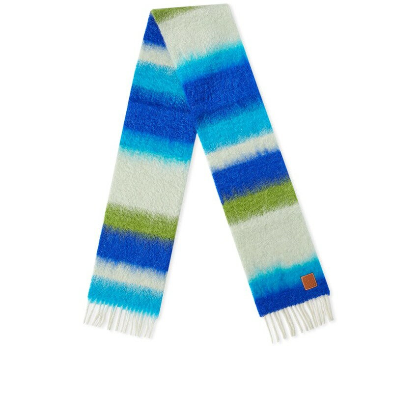 ロエベ メンズ マフラー・ストール・スカーフ アクセサリー Loewe Mohair Stripe Scarf Dark Blue & Multi