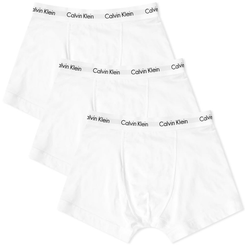 楽天ReVida 楽天市場店【送料無料】 カルバンクライン メンズ ボクサーパンツ アンダーウェア Calvin Klein 3 Pack Trunk White
