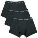【送料無料】 カルバンクライン メンズ ボクサーパンツ アンダーウェア Calvin Klein 3 Pack Trunk Black