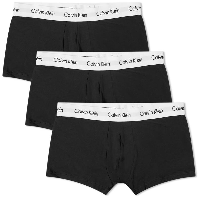 楽天ReVida 楽天市場店【送料無料】 カルバンクライン メンズ ボクサーパンツ アンダーウェア Calvin Klein Low Rise Trunk - 3 Pack Black & White