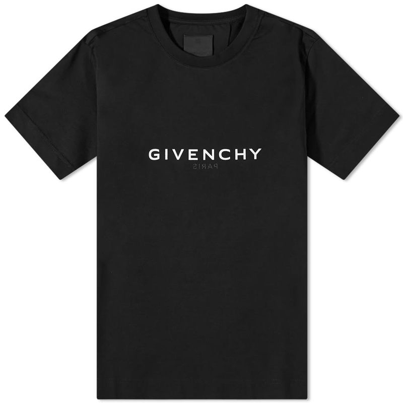 【送料無料】 ジバンシー メンズ Tシャツ トップス Givenchy Paris Reverse Logo T-Shirt Black