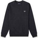 【送料無料】 フレッドペリー メンズ パーカー・スウェット アウター Fred Perry Crew Sweat Navy