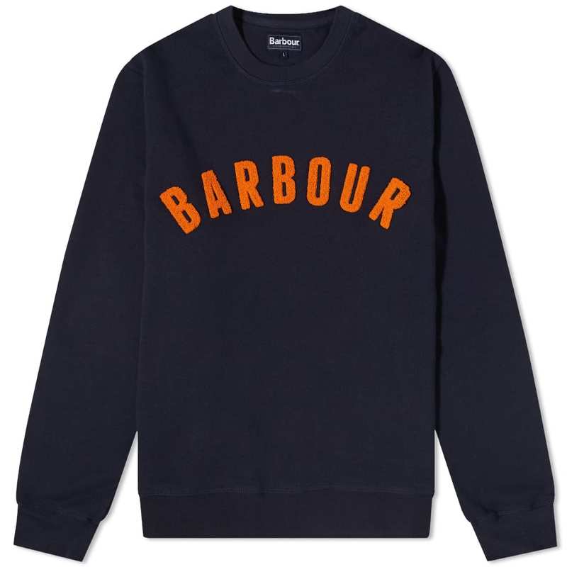 【送料無料】 バーブァー メンズ パーカー・スウェット アウター Barbour Prep Logo Crew Sweat Navy