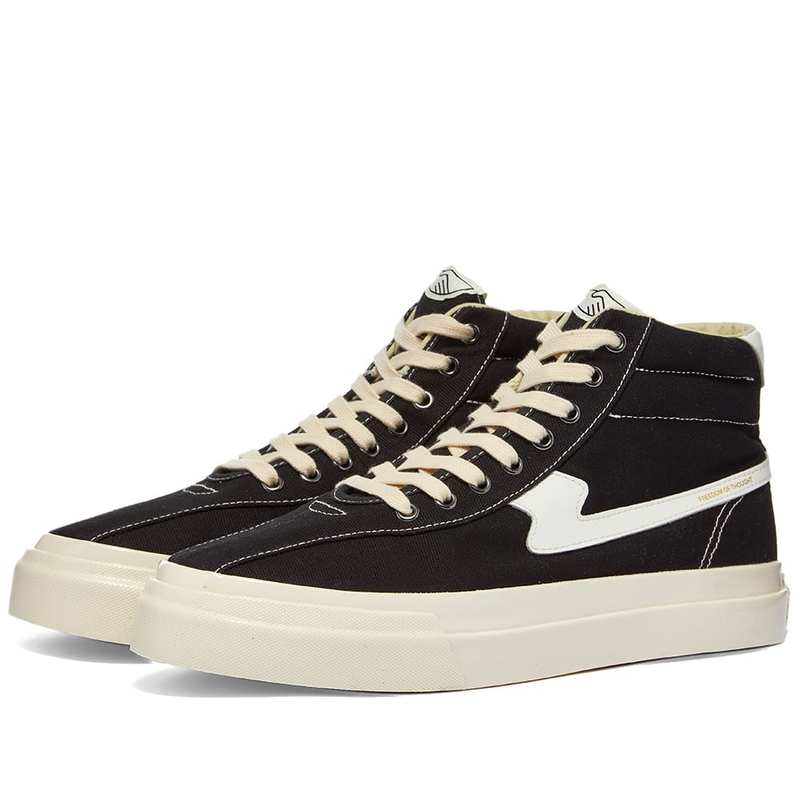 【送料無料】 エス ダブリュー シー メンズ スニーカー シューズ Stepney Workers Club Varden S-Strike Canvas Hi Top Sneaker Black White