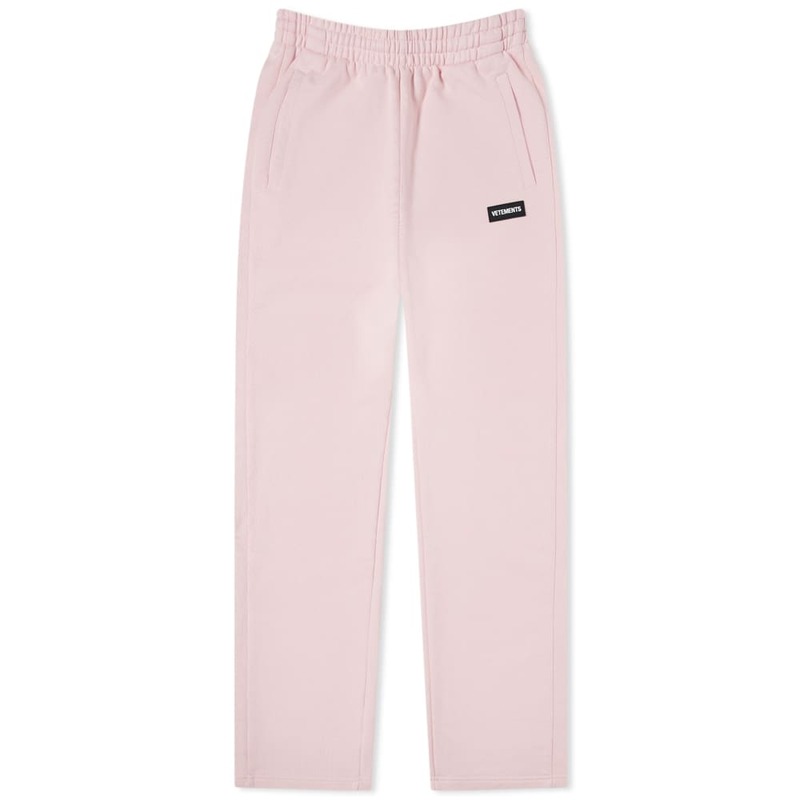 ヴェトモン メンズ カジュアルパンツ ボトムス Vetements Logo Straight Leg Sweat Pant Baby Pink