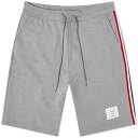 トムブラウン メンズ パーカー・スウェット アウター Thom Browne Tricolour Stripe Sweat Shorts Light Grey